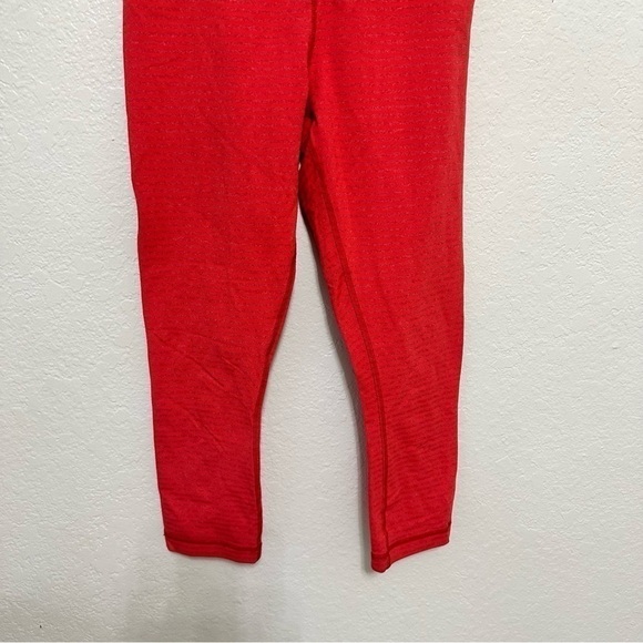 Lululemon Wunder Under Crop Slope Stripe Love Red Heathered Fiery Red size 4 - Picture 7 of 9